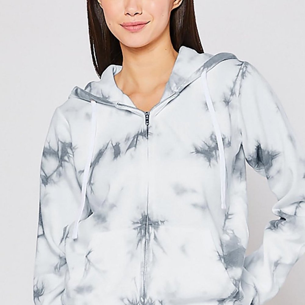 NWT Reflex Fleece Tie Dye Zip Hoodie